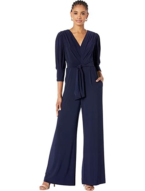 Vince Camuto Puff Sleeve Tie Waist Jumpsuit