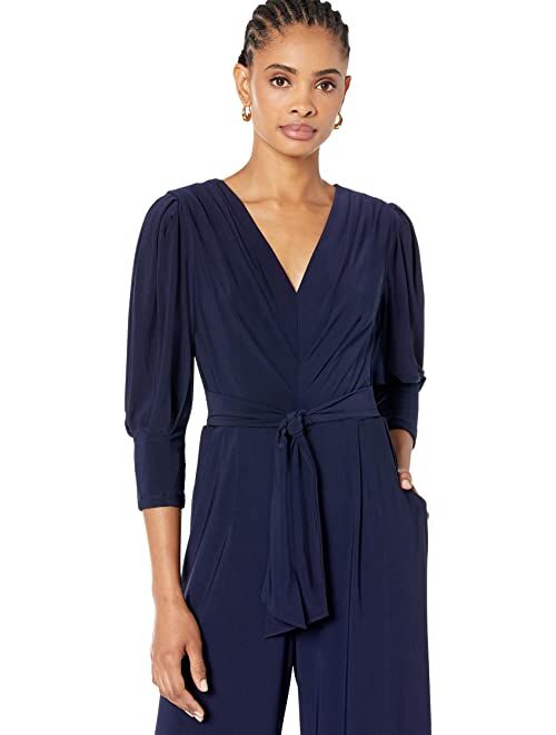 Vince Camuto Puff Sleeve Tie Waist Jumpsuit