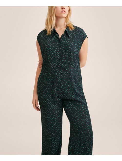 MANGO Women's Polka-Dot Print Jumpsuit