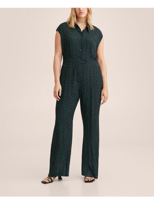 MANGO Women's Polka-Dot Print Jumpsuit
