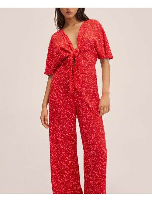 MANGO Women's Cut-Out Detail Jumpsuit