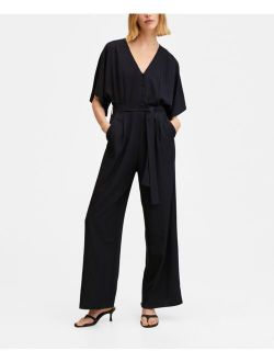 Women's Flowy Belt Jumpsuit