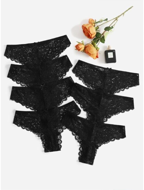 Shein 7pack Floral Lace Panty Set