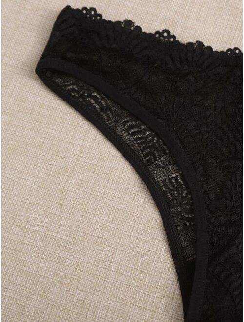 Shein 4pack Contrast Lace Panty