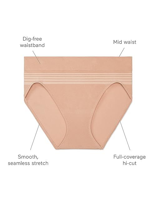 Warner's Warners No Pinching No Problem Seamless Striped Hi-Cut Panty RT5501P