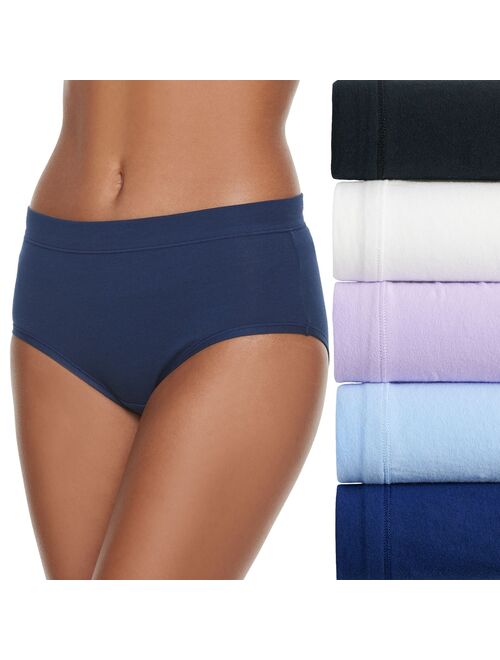 Women's Fruit of the Loom Signature 5-pack Cotton-Blend Stretch Low Rise Brief Panty 5DCSSLB