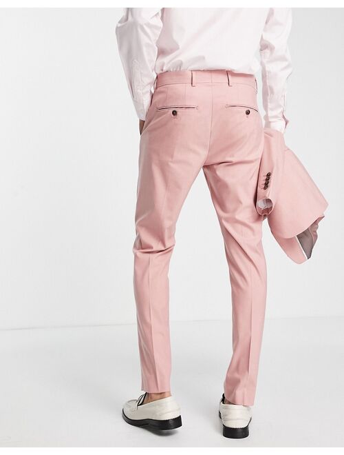 Selected Homme skinny fit suit pants in pink