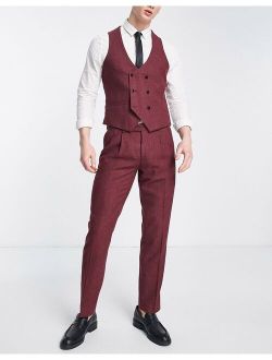 Harry Brown suit pants in berry tweed