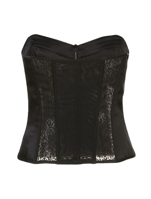 Kiki de Montparnasse grosgrain detail lace corset