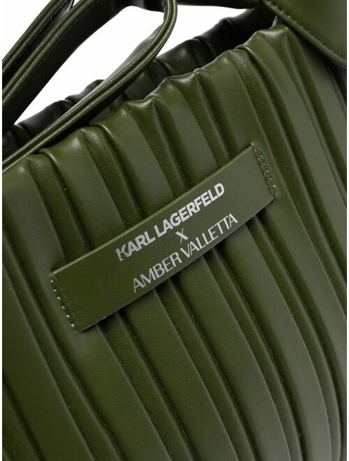 Karl Lagerfeld x Amber Valletta pleated tote