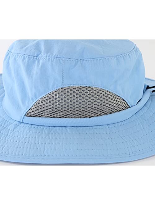 LLmoway Kids Sun Protection Hat Quick Dry Adjustable Wide Brim Mesh Bucket Hat