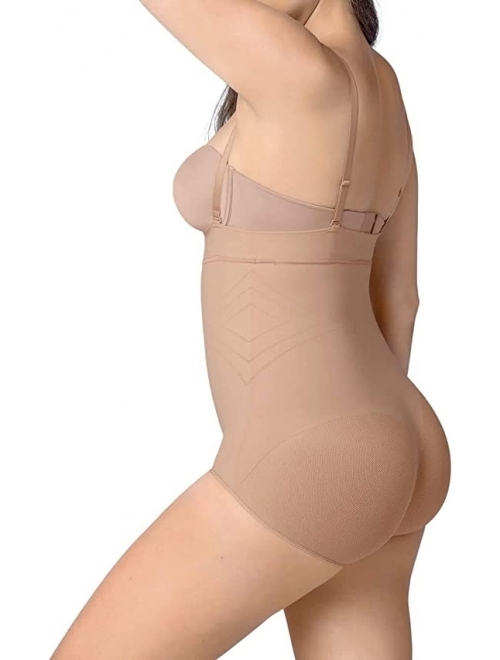 Leonisa Women's Light Tummy-Control Open Bust Faja Bodysuit 012728M