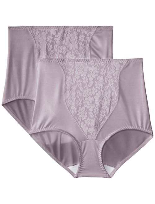 Bali Women's Light Tummy-Control Lace Support 2pk Brief Underwear X372