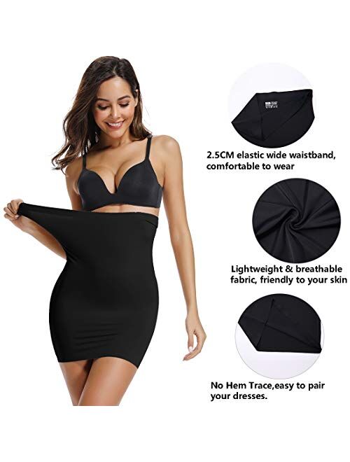 Joyshaper Shapewear Dress Slip for Under Dresses Half Slip Tummy Control Seamless Slimming Slip Body Shaper…