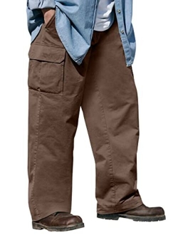Boulder Creek by Kingsize Men's Big & Tall Renegade Side-Elastic Waist Cargo Pants