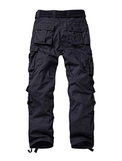 Buy AKARMY Men's Ripstop Wild Cargo Pants, Relaxed Fit Hiking Pants ...
