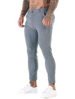 Mens Casual Pants with Pockets Chinos Pants Men Slim Fit