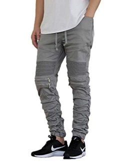 AIRNINE Men's Premium Twill Drop Crotch Jogger Pants S-5XL