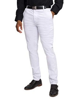 Victorious Men's Basic Casual Slim Fit Stretch Chino Pants