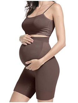 MUSIDORA Womens Seamless Maternity Shapewear High Waist Mid-Thigh Pettipant Pregnancy Underwear for Belly Support