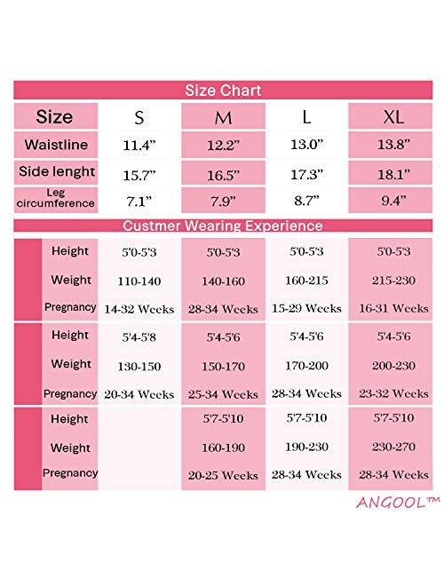 ANGOOL Maternity Shapewear Seamless and Soft High Waist Support Pregnancy Panties for Dresses