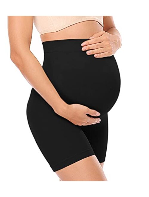 Suwindy Maternity Shapewear for Belly Support, High Waisted Mid-Thigh Pregnancy Underwear
