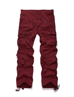 OCHENTA Men's Casual Military Cargo Pants with 8 Pockets