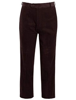 shelikes Mens Cord Corduroy Casual Cotton Classic Formal Smart Pants Trousers Big Size 30-50