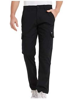 Gochange Cargo Pants for Men Relaxed Fit,Mens Work Pants Stretch Cargo, Rip Stop Mens Casual Pants Slim Fit