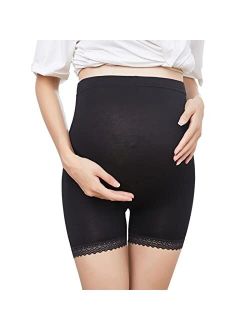 Wangpu Womens Maternity Shapewear High Waisted Mid Thigh Pettipant Seamless Soft Abdomen Vintage Sheer Nylon Panties