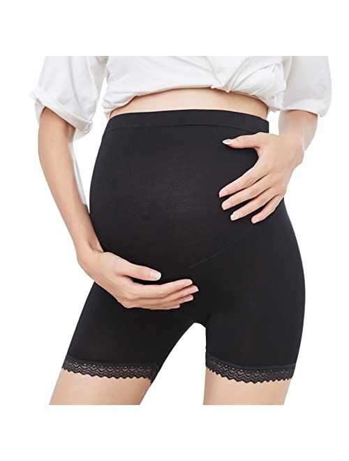 Wangpu Womens Maternity Shapewear High Waisted Mid Thigh Pettipant Seamless Soft Abdomen Vintage Sheer Nylon Panties