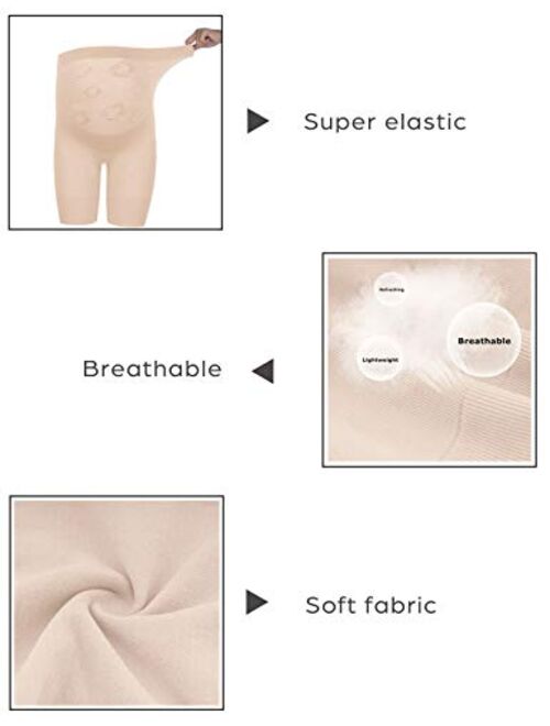 Vahina Maternity Shapewear Pregnancy High Waisted Mid-Thigh Soft Seamless Underwear