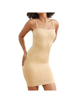Joyshaper Strapless Shapewear Slip for Women Under Dress Women's Full Slips Dress Tummy Control Shapewear for Dresses