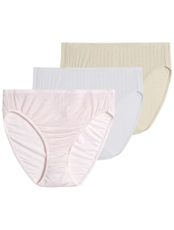 Women's 3-Pk. Supersoft Breathe Drop-Needle Knit French-Cut Brief Underwear 2371