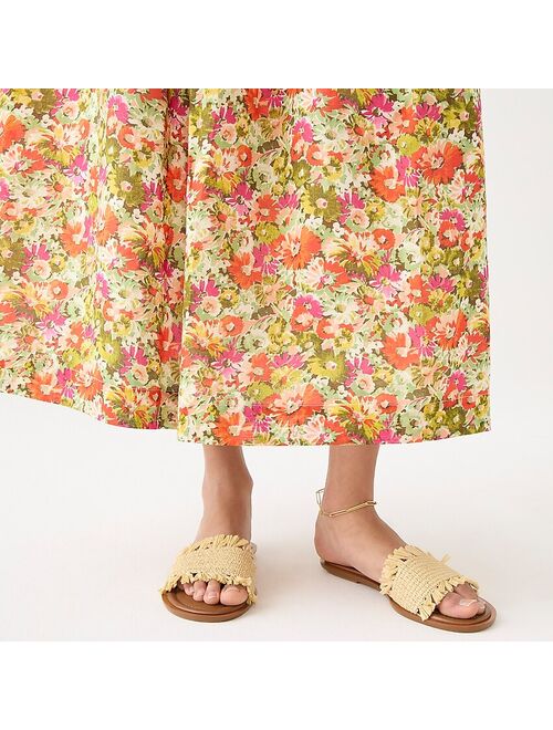 J.Crew Sorrento woven sandals with raffia fringe