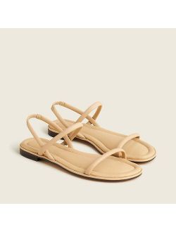 Menorca padded slingback sandals in leather