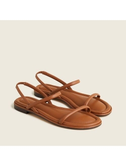 Menorca padded slingback sandals in leather
