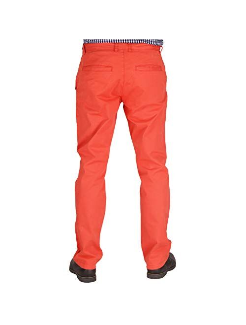 Urban Boundaries Mens Modern Stretch Fit Flat Front Casual Pants