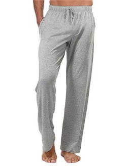 Ryannology Mens Casual Pants Plain Elastic Waist Drawstring Loose Fit Pajamas Yoga Beach Summer Sweatpants Jogger Trousers