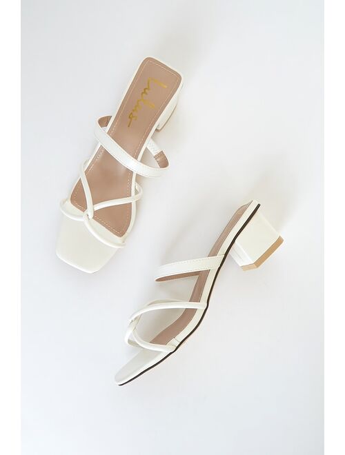 Lulus Leylia White High Heel Sandals