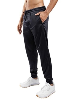 Mens Jogger Pants with Side Zipper Pockets