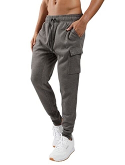 Mens Jogger Pants with Side Zipper Pockets