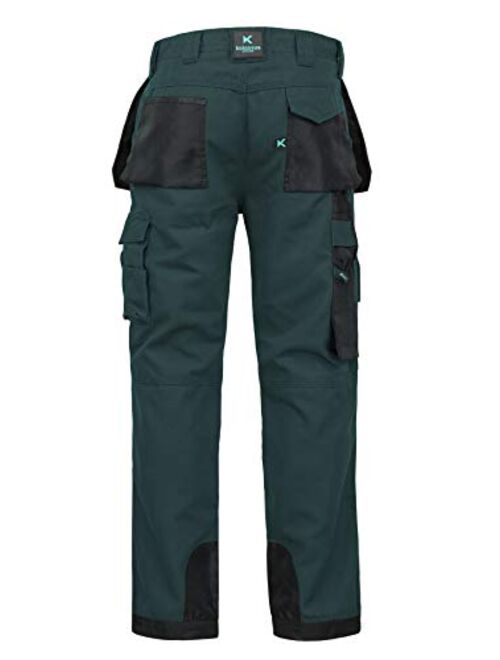 Kolossus Mens Strength Utility Cargo Work Pant - 12 Pockets and PE Reinforced Knees Tactical Pants