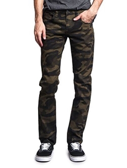 Victorious Mens Camouflage Skinny Fit Jeans