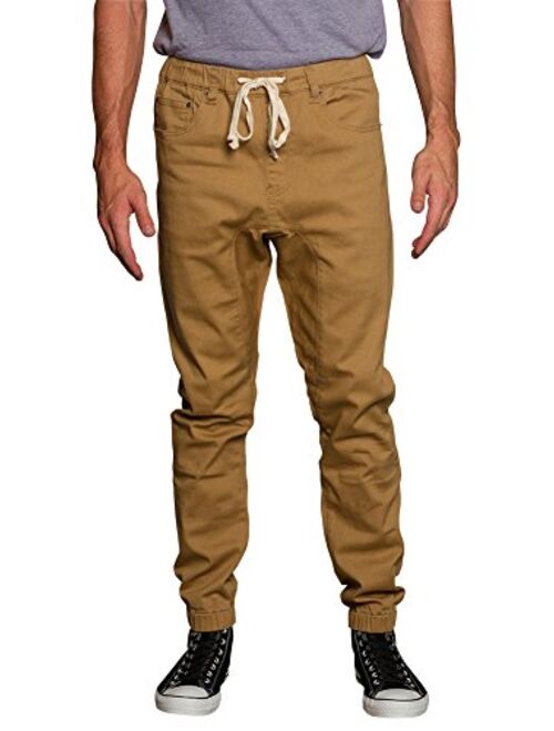 Victorious Mens Side Stripe Jogger Twill Pants