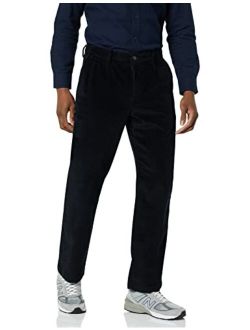 Men's Pleated Classic-fit Stretch Corduroy Chino Pant