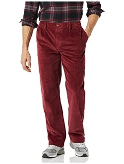 Men's Pleated Classic-fit Stretch Corduroy Chino Pant