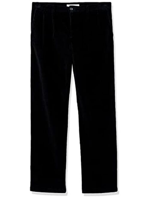 Amazon Essentials Men's Pleated Classic-fit Stretch Corduroy Chino Pant