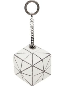 BAO BAO ISSEY MIYAKE White Mini Cube Keychain