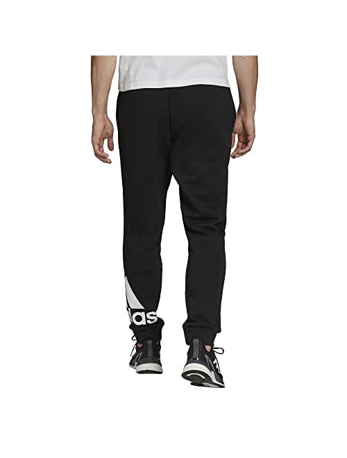 adidas Men's Essentials Fleece Tapered Cuff Logo Pants